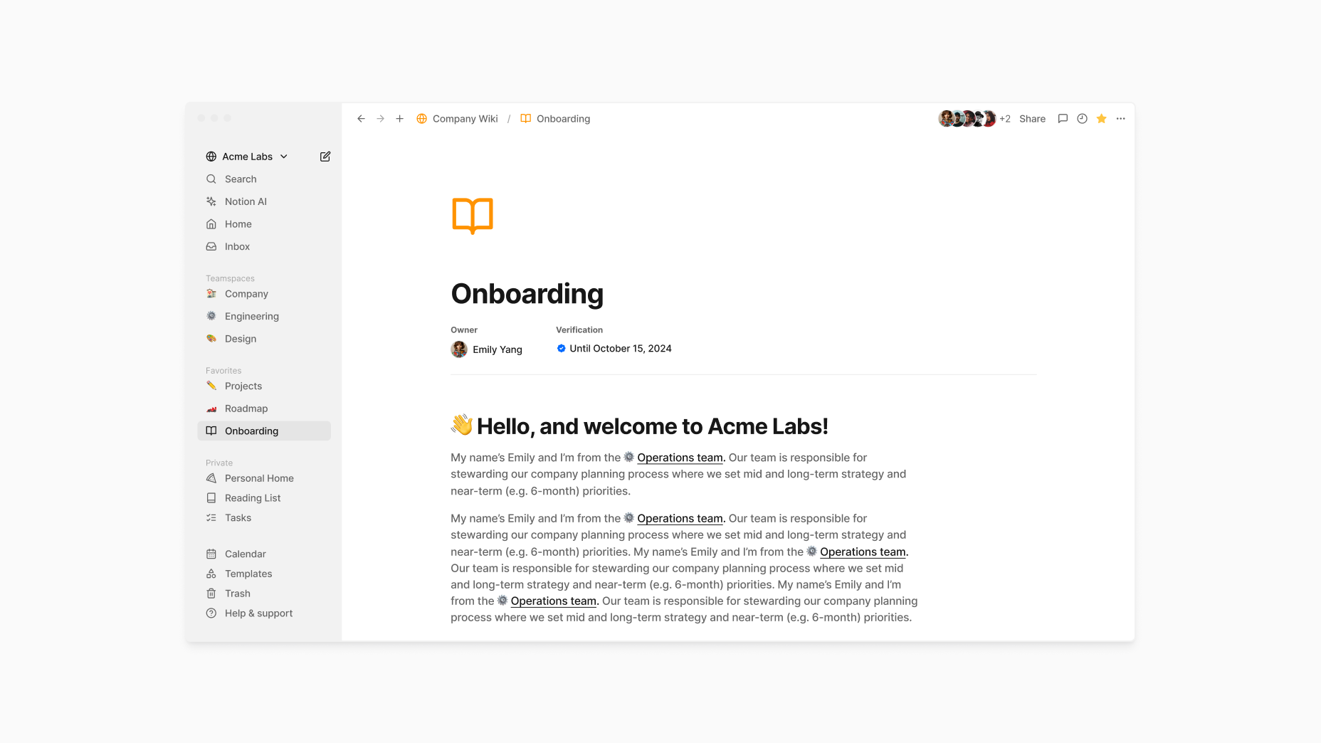 Branchout Design System Example: Note Taking